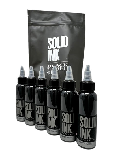 Solid Ink Black Label 2oz Grey Wash Set (6/pk)