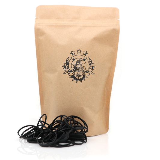 Thin Rubber Bands Black (500/Bag)