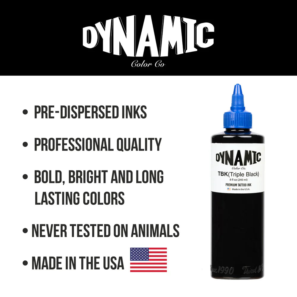 Dynamic Tattoo Ink Triple Black 8oz